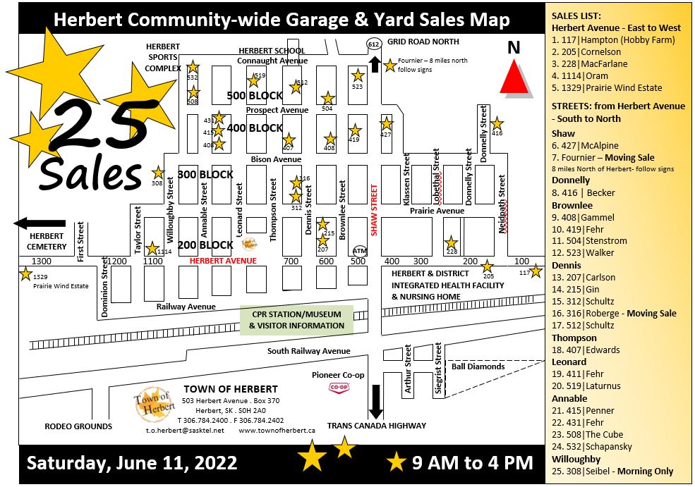 2022 Garage Sale Map